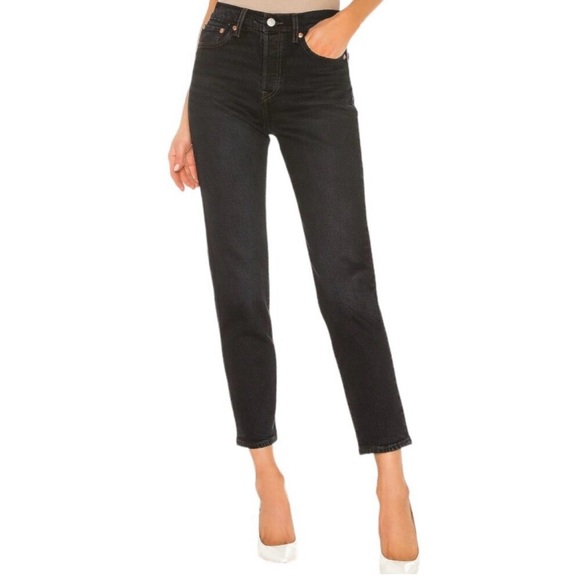 Levi's Wedgie High Rise Button Fly Waist Denim
Dark Wash Skinny Jeans Black 28 - Picture 1 of 3
